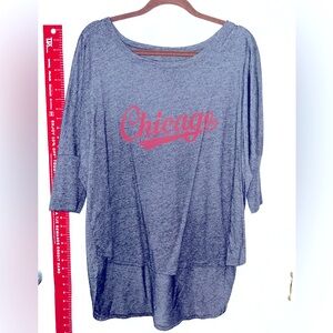 3/4 sleeve gray tunic “Chicago” XXL